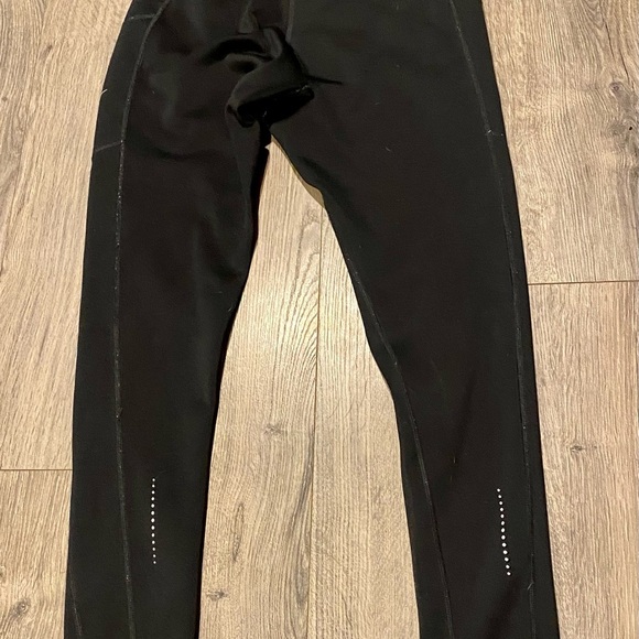 Saucony Black Athletic Leggings women’s small reversible cold weather running sm - Picture 7 of 10